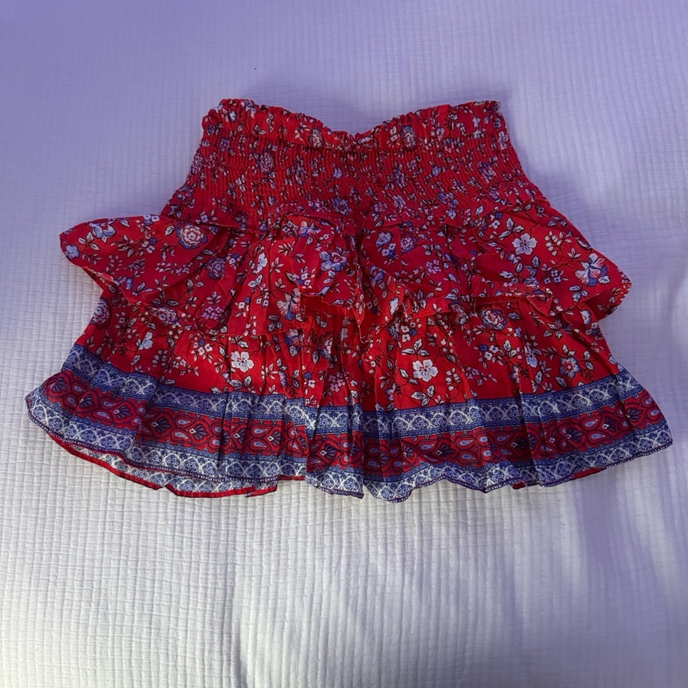 Janie and Jack Red Floral Skirt